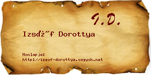 Izsóf Dorottya névjegykártya